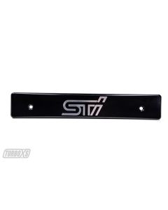 Turbo XS 15-17 Subaru WRX/STi Billet Aluminum License Plate Delete Black Machined STi Logo - WS15-LPD-BLK-STI