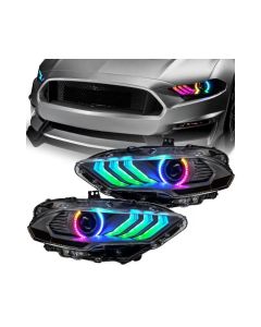 Oracle Lighting 18-23 Ford Mustang Dynamic ColorSHIFT LED Headlights - Black Series SEE WARRANTY - 8204-332