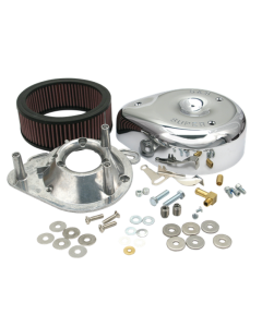 S&S Cycle 84-92 BT/86-90 Sportster Models Teardrop Chrome Air Cleaner Cover for S&S Super E/G Carb - 17-0399
