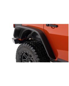 Bushwacker 07-18 Jeep Wrangler Unlimited Flat Style Flares 2pc 4-Door Sport Utility Only - Black - 10050-07