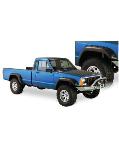 Bushwacker 84-01 Jeep Cherokee Cutout Style Flares 4pc Fits 2-Door Sport Utility Only - Black - 10912-07