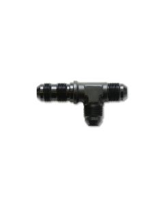 Vibrant -3AN Bulkhead Adapter Tee on Run Fittings - Anodized Black Only - 10624