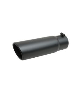 Gibson Rolled Edge Angle-Cut Tip - 4in OD/3in Inlet/12in Length - Black Ceramic - 500641-B