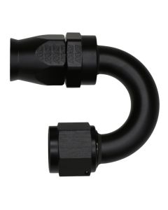 DeatschWerks 10AN Female Flare Swivel 180-Degree Hose End CPE - Anodized Matte Black - 6-02-0833-B