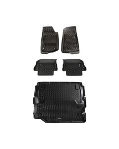 Rugged Ridge Floor Liner Kit Black F/R/Full Cargo 18-20 Jeep Wrangler JL 2Dr - 12988.07