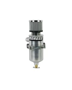 Moroso Breather Tank/Catch Can -12An Male Fitting - Aluminum - 85465