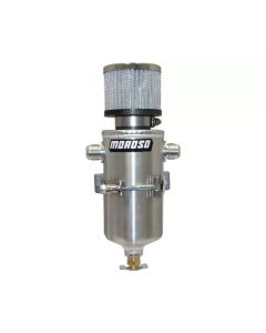 Moroso Breather Tank/Catch Can - Two -10An Male Fittings - Aluminum - 85468