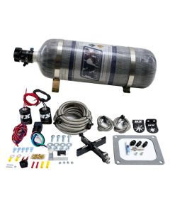 Nitrous Express 4500 Covert Crossbar Plate System Stage 6 50-300HP (12lb Bottle) - 63071-12