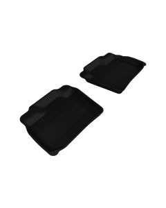 3D MAXpider 2011-2018 Nissan Leaf Kagu 2nd Row Floormats - Black - L1NS04921509