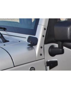 Rampage 2007-2018 Jeep Wrangler(JK) Windshield Hinge Light Bracket - Black - 86692
