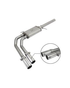 aFe Rebel Series CB 3in Middle Side Exit SS Exht w/Polish Tips 09-16 Chevy Silverado/GMC Sierra 1500 - 49-44062-P