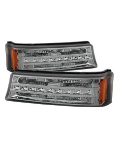 xTune Chevy Silverado 03-06 / Avalanche 02-06 LED Bumper Lights Smoke CBL-JH-CS03-LED-SM - 9027505