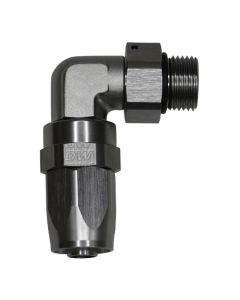 DeatschWerks 8AN ORB Female Swivel 90-Degree Hose End CPE - Anodized DW Titanium - 6-02-0828