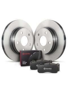 Brembo OE 15-20 Audi A3 Quattro/15-20 S3/15-19 Golf R Front Disc Brake Kit - KT04308