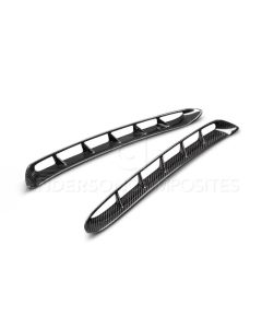 Anderson Composites 15-17 Mustang Carbon Fiber GT350 Style Fender Vent Inserts (Only Fit AC Fenders) - AC-FF15FDMU-GR-01