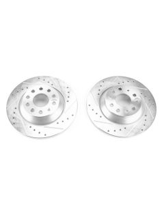 Power Stop 15-16 Audi A3 Rear Evolution Drilled & Slotted Rotors - Pair - EBR1498XPR