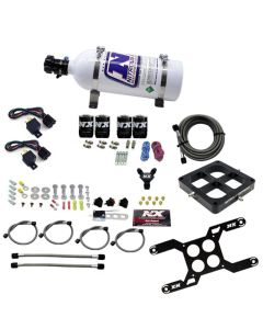 Nitrous Express Dominator Dual Stage Billet Crossbar Nitrous Kit (50-300 & 100-500HP) w/5lb Bottle - 66047-05