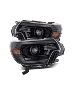 AlphaRex 12-15 Toyota Tacoma PRO-Series Projector Headlights Plank Style Alpha Black w/DRL - 880748