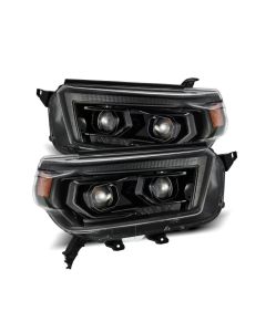 AlphaRex 10-13 Toyota 4Runner PRO-Series Proj Headlights Plank Style Alpha Blk w/Seq Signal/DRL - 880754