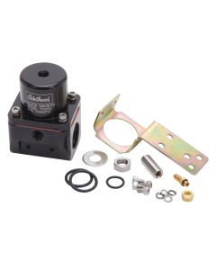 Edelbrock Fuel Pressure Regulator Carbureted 180 GPH 5-10 PSI -10 In/Out -6 Return Black - 174053