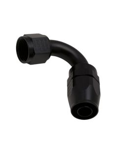 DeatschWerks 10AN Female Flare Swivel 120-Degree Hose End CPE - Anodized Matte Black - 6-02-0826-B