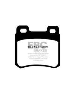 EBC 94-95 Mercedes-Benz C220 (W202) 2.2 Redstuff Rear Brake Pads - DP3671C