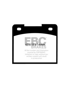 EBC 66-74 Lotus Elan 1.6 Yellowstuff Front Brake Pads - DP4114R