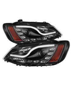 Spyder Volkswagen Jetta 11-14 Projector Headlights Halogen Light Tube DRL Blk PRO-YD-VJ11-LTDRL-BK - 5073648