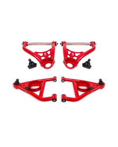 BMR 67-69 GM F-Body / 68-74 X-Body Non-Adj. Upper & Lower A-Arms (Polyurethane) - Red - AAK311R