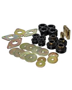 Energy Suspension Body Mount Set-Reg Access & Dbl Cab - Black - 8.4109G