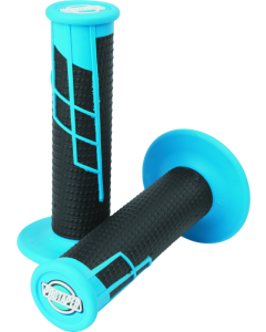 ProTaper Clamp-On 1/2 Waffle Grip - Neon Blue/Black - 021656