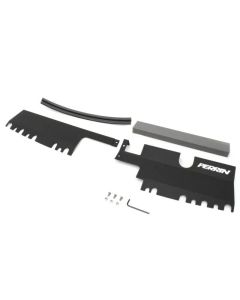 Perrin 15-21 WRX/STI Radiator Shroud (With OEM Intake Scoop) - Black - PSP-ENG-512-4BK
