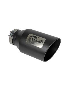 aFe Power Universal 5in Inlet 8in Outet MACH Force-XP Clamp-On Exhaust Tip - Black - 49T50801-B15