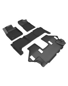 3D Maxpider 19-24 Nissan Armada Kagu Floor Mat- Black R1 R2 R3 - L1NS14601509