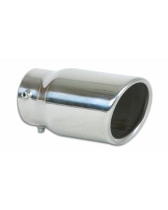 Vibrant 3in Round SS Bolt-On Exhaust Tip (Single Wall Angle Cut Rolled Edge) - 1503