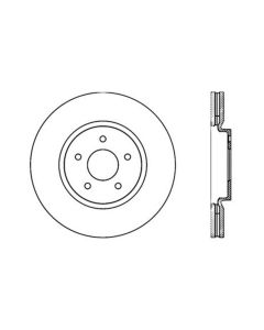 StopTech Nissan 370z / Infiniti G37 SportStop Drilled Front Right Rotor - 128.42100R