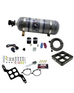 Nitrous Express Dominator Single Entry Billet Crossbar Stage 6 Nitrous Kit (50-300HP) w/Comp Bottle - 63070-12