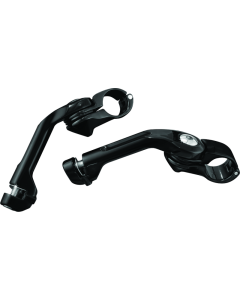 Kuryakyn Tour Tech 6in Back Arms With 1-1/4in Clamps Without Pegs Black - 7575