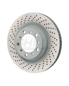 SHW 2016 Porsche Boxster Spyder w/o Ceramic Brakes Left Rear Drilled MB Brake Rotor (98135240300) - PRL39823