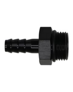DeatschWerks 8AN ORB Male to 5/16in Male Triple Barb Fitting (Incl O-Ring) - Anodized Matte Black - 6-02-0512-B
