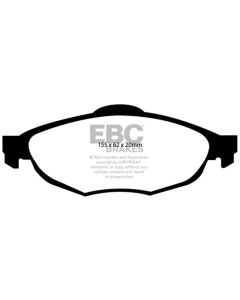 EBC 01-06 Chrysler Sebring Sedan 2.4 Yellowstuff Front Brake Pads - DP41611R