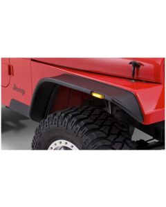 Bushwacker 87-95 Jeep Wrangler Flat Style Flares 2pc Excludes Renegade - Black - 10067-07