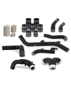 Mishimoto 2021+ Ford Bronco 2.7L High-Mount Intercooler Pipe Upgrade Kit - Wrinkle Black - MMICP-BR27-21UHBK