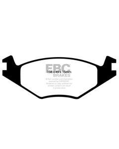 EBC 86-93 Volkswagen Cabriolet 1.8 Greenstuff Front Brake Pads - DP2517