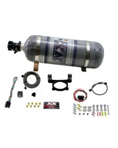 Nitrous Express 11-15 Ford Mustang GT 5.0L Coyote 4 Valve Nitrous Plate Kit (50-200HP) w/Comp Bottle - 20948-12
