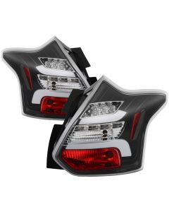 Spyder 12-14 Ford Focus 5DR LED Tail Lights - Black (ALT-YD-FF12-LED-BK) - 5085139