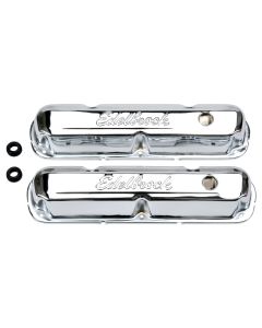 Edelbrock Valve Cover Signature Series Chrysler 1965-1991 318-340-360 CI V8 Chrome - 4495