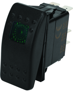 DragonFire Racing Lighted Switch On/Off Rocker Switch Green Lite - 520983