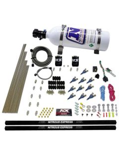 Nitrous Express 10 Cyl Piranha Nozzle Direct Port Nitrous Kit (250-500HP) w/5lb Bottle - 81000EFI-05
