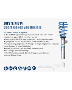 Bilstein B14 2008 Audi TT Quattro Base Front and Rear Suspension Kit - 47-138896